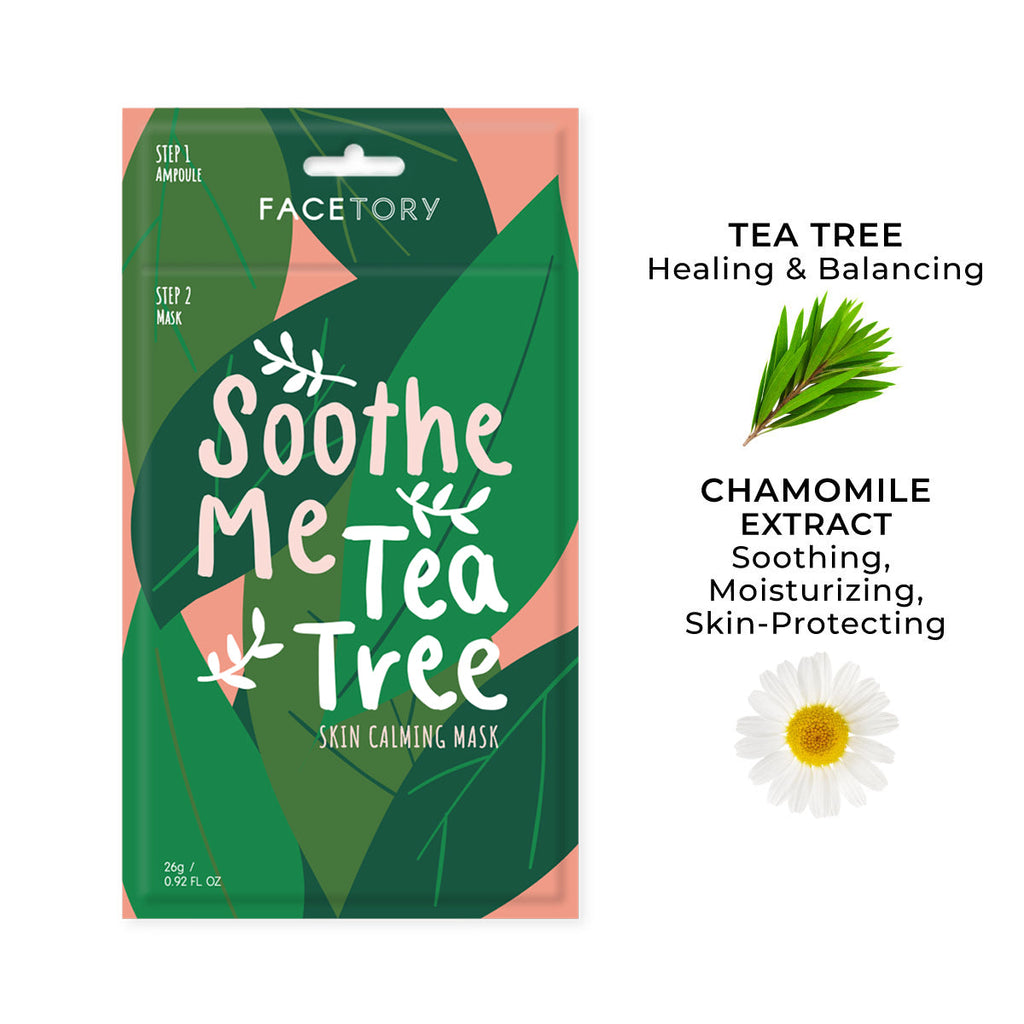 Routine Ready 2-step Soothe Me Tea Tree for daily home and personal routines with facial skin and sun care