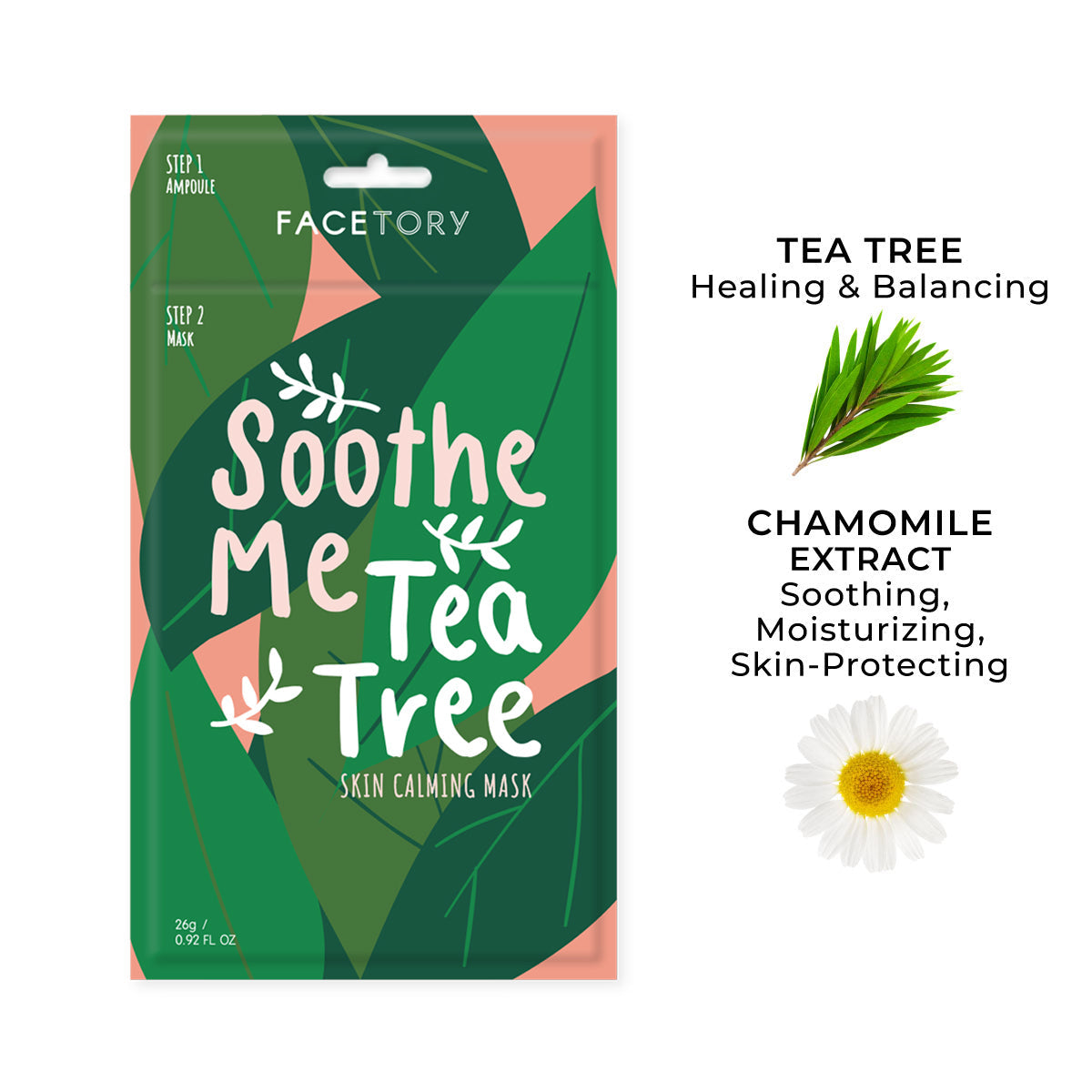 Routine Ready 2-step Soothe Me Tea Tree for daily home and personal routines with facial skin and sun care