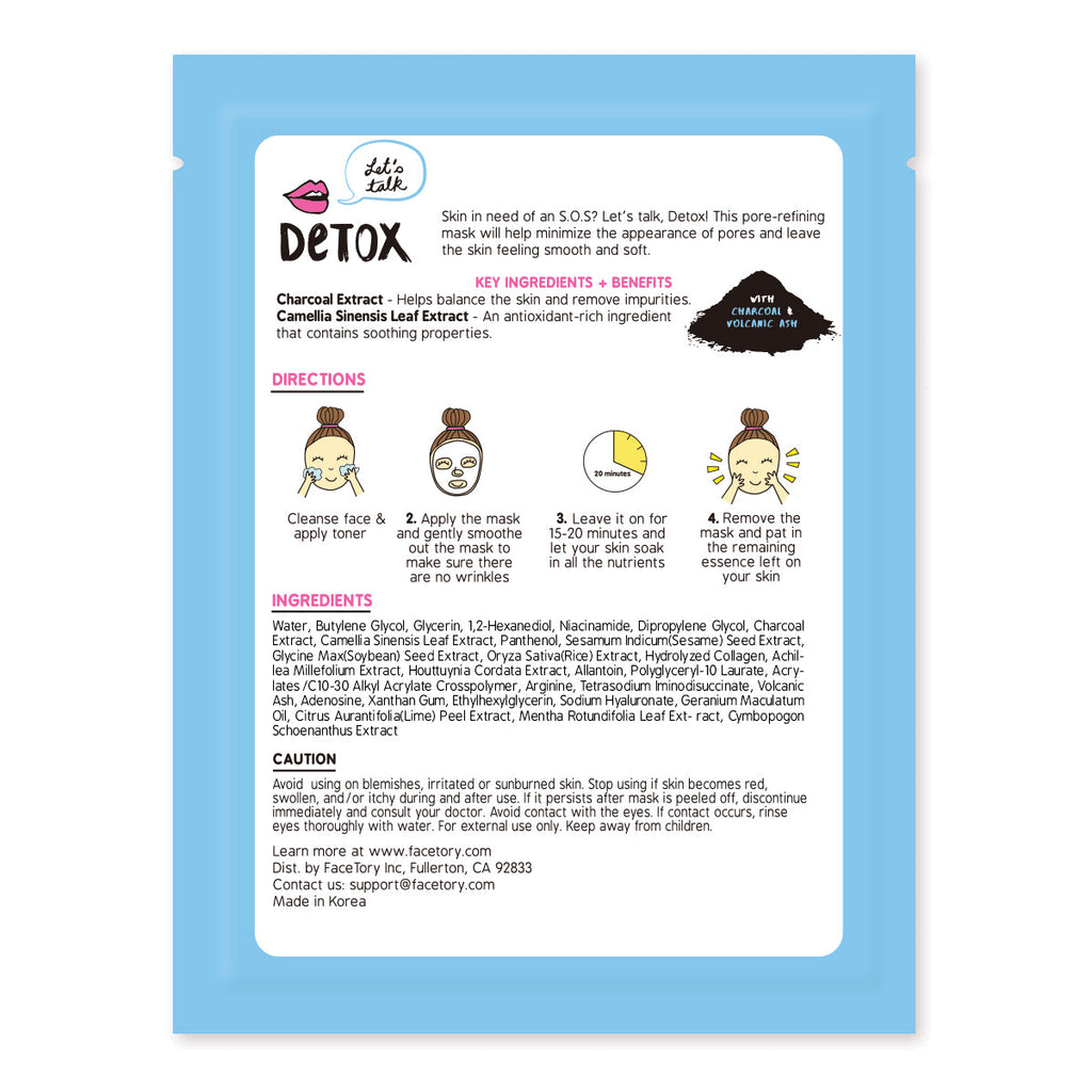 Home Essentials Let s Talk Detox PURIFYING Mask for daily home and personal routines with facial skin and sun care