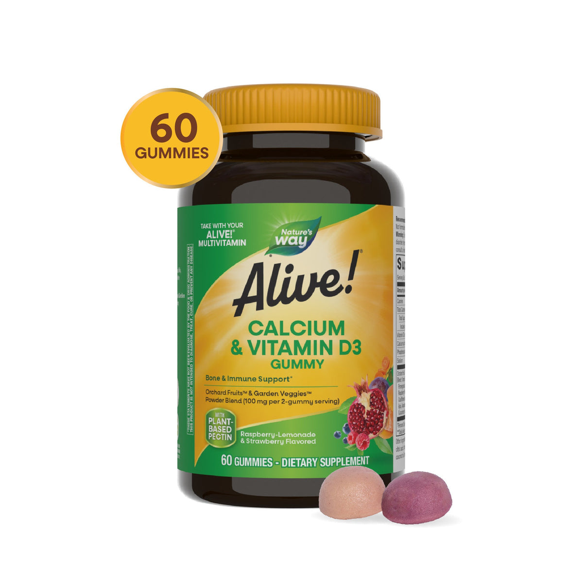 Everyday Home Alive Calcium + D3 Gummy - For Bone and Immune Support for daily home and personal routines with general everyday essentials