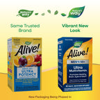 Daily Care Alive Men s 50+ Ultra Multivitamin for daily home and personal routines with pantry foods and beverages