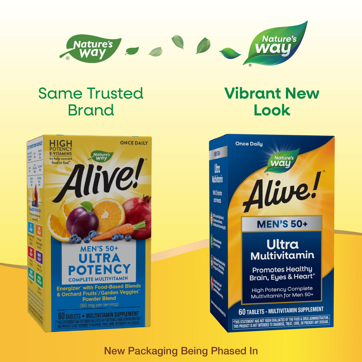Daily Care Alive Men s 50+ Ultra Multivitamin for daily home and personal routines with pantry foods and beverages