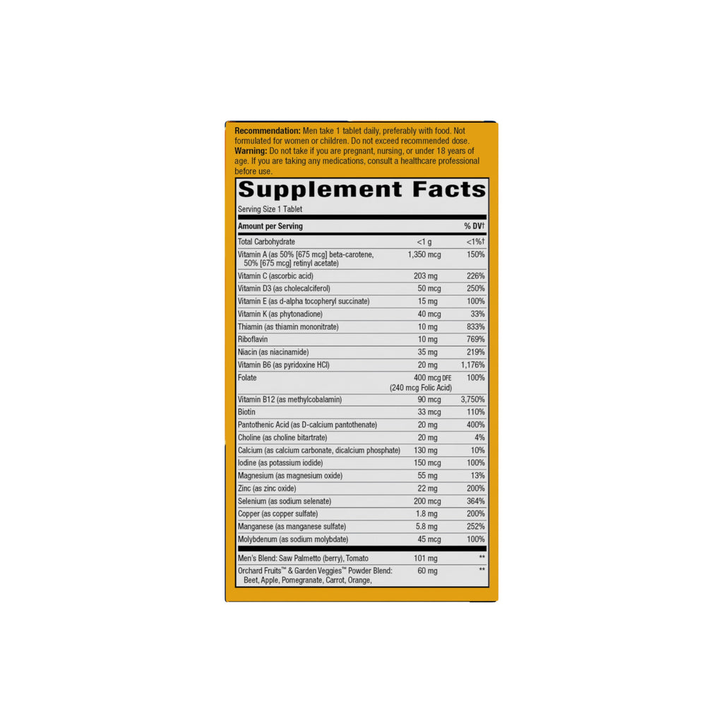 Daily Care Alive Men s 50+ Ultra Multivitamin for daily home and personal routines with pantry foods and beverages
