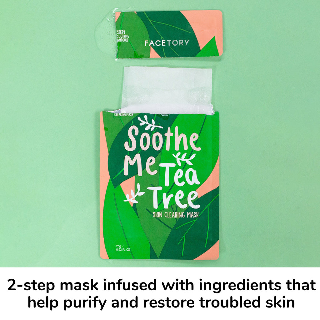 Routine Ready 2-step Soothe Me Tea Tree for daily home and personal routines with facial skin and sun care