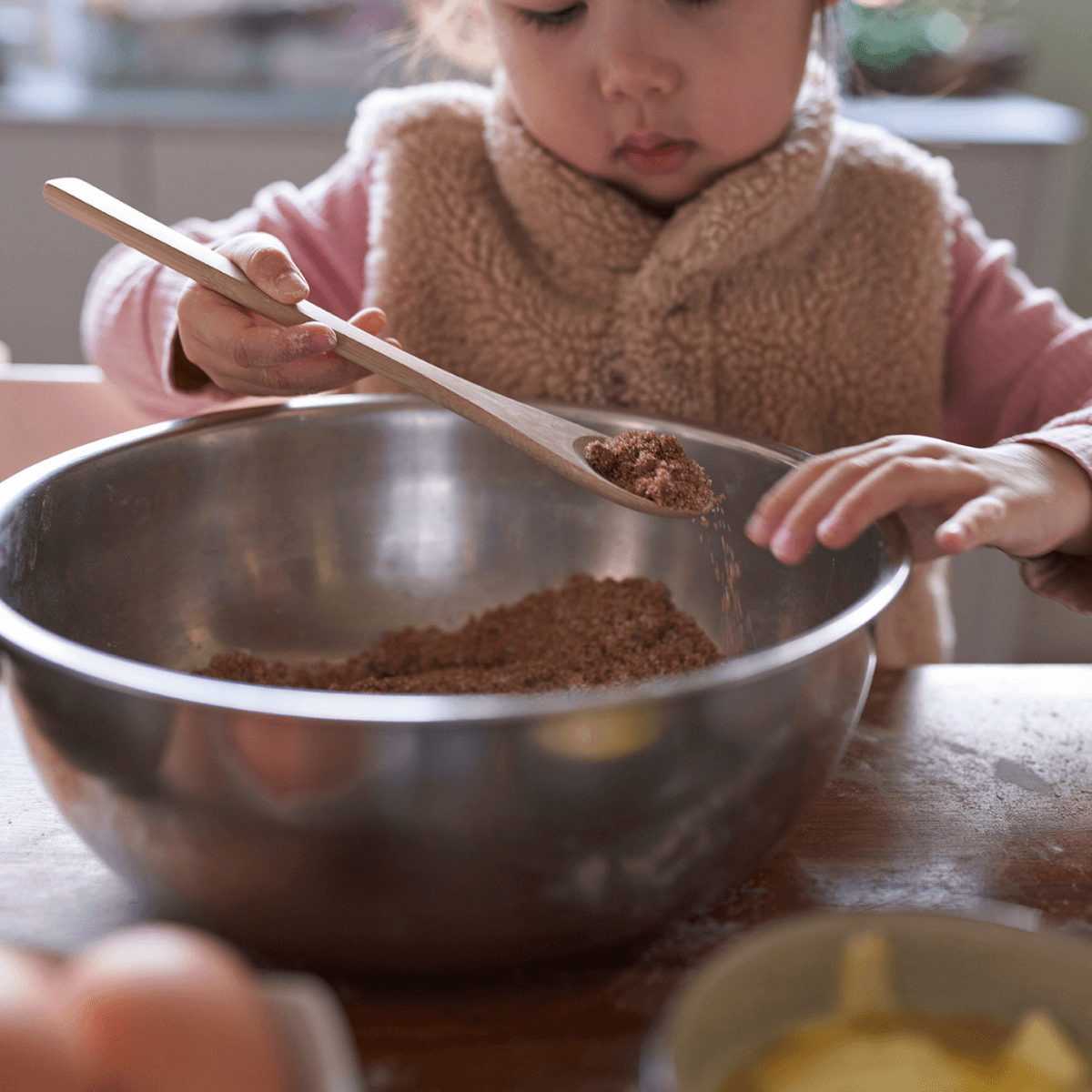 Practical Living Kids in the Kitchen Set, 3 Bamboo Utensils 3Y+ for daily home and personal routines with baby care and kids products
