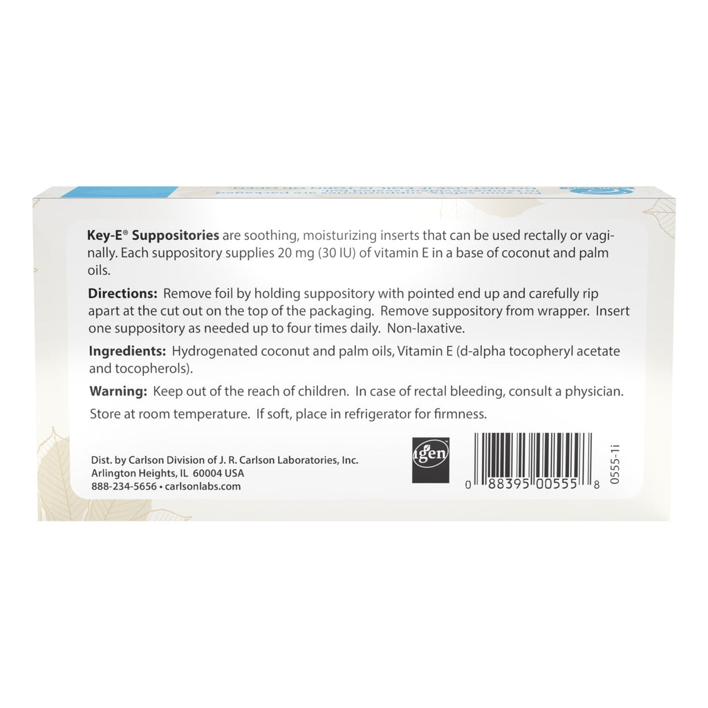 Practical Living Key-E Suppositories Vitamin E Moisturizing Support for daily home and personal routines with bath body and hygiene