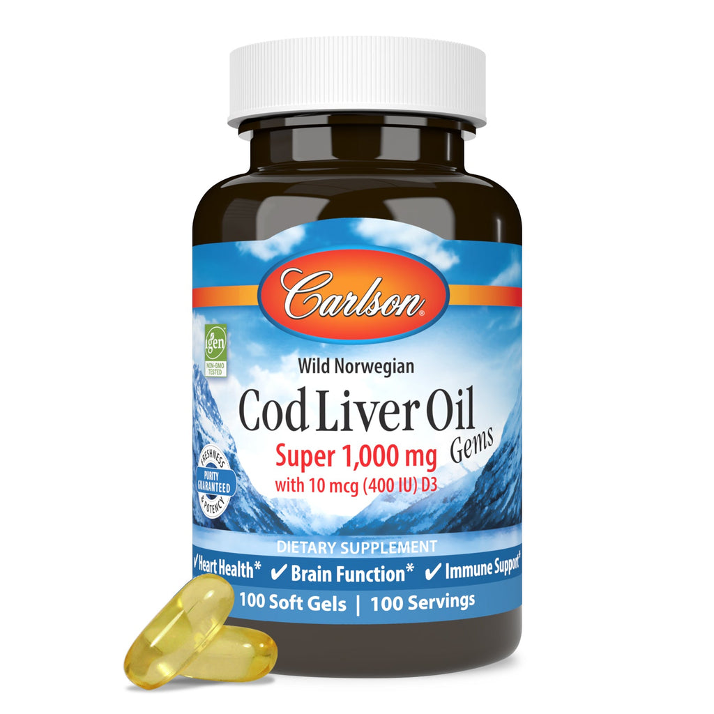 Cod Liver Oil Gems® Softgels – Omega-3s with Vitamins A & D