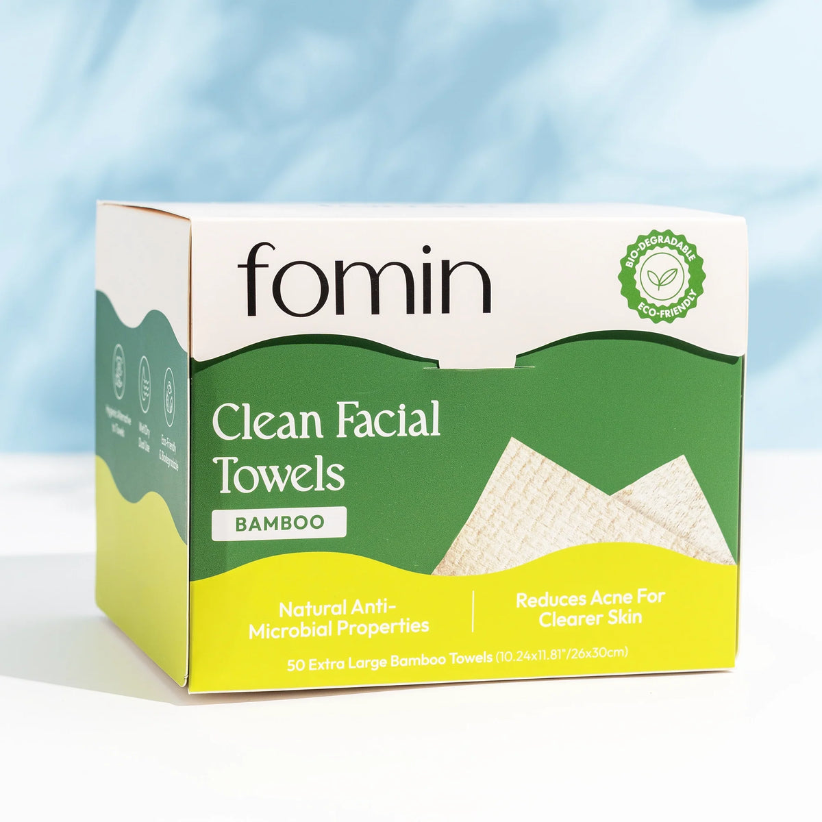 Routine Ready Clean Bamboo Facial Towels for daily home and personal routines with facial skin and sun care