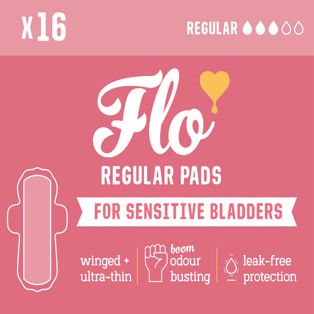 Home Essentials Flo Sensitive Bladder Bamboo Pads for daily home and personal routines with general everyday essentials