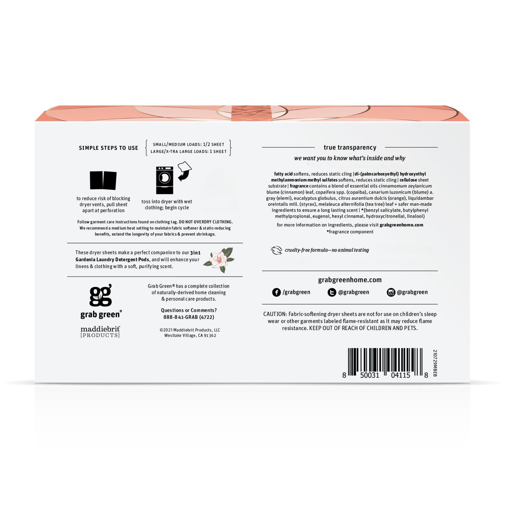 Practical Living Classic Dryer Sheets - Gardenia for daily home and personal routines with garden plant and outdoor supplies