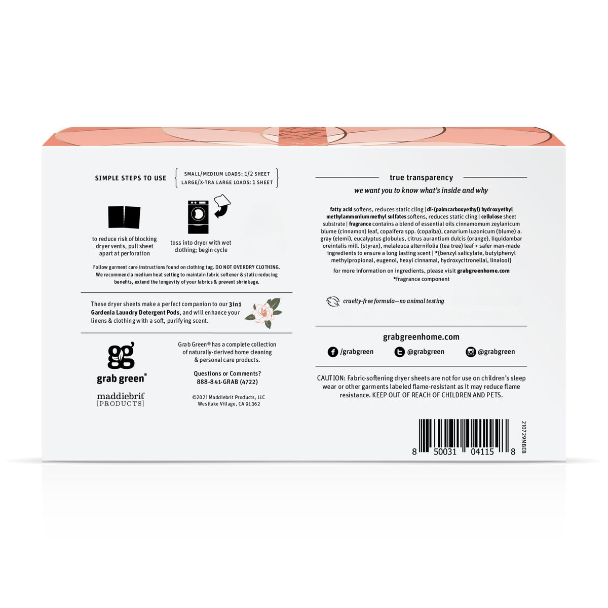 Practical Living Classic Dryer Sheets - Gardenia for daily home and personal routines with garden plant and outdoor supplies