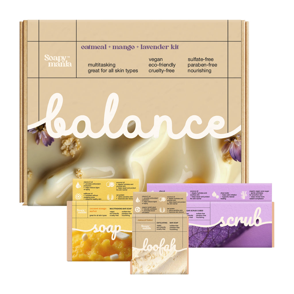 Body Care Set - Cleanse + Exfoliate + Hydrate