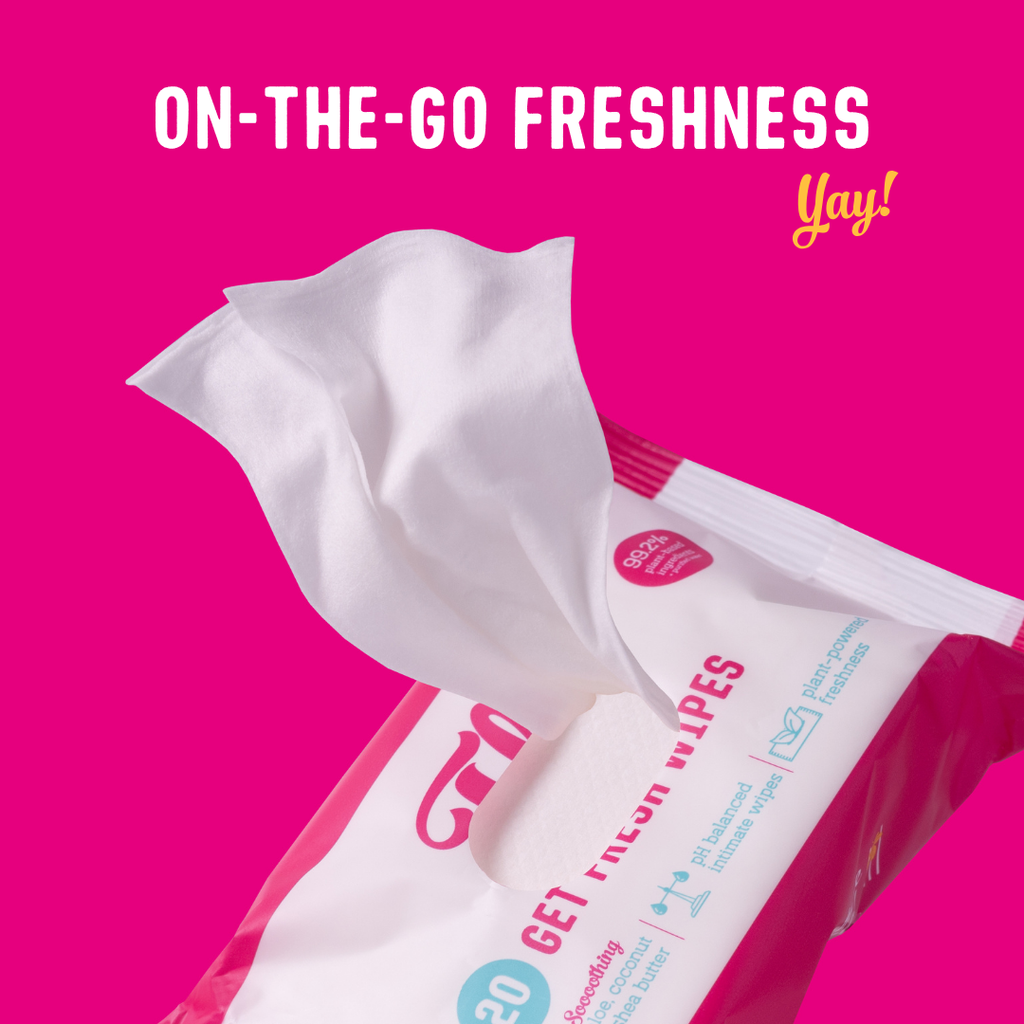 Practical Living FLO Get Fresh Body + Intimate Wipes for daily home and personal routines with general everyday essentials