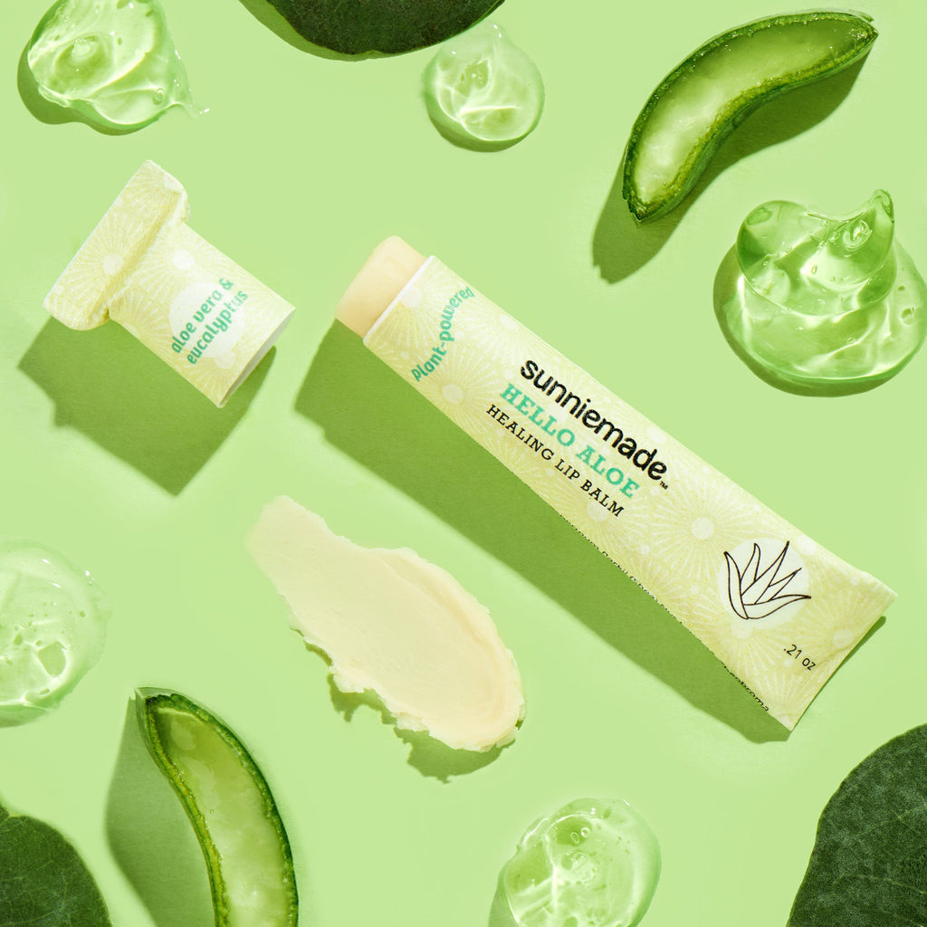 Home Essentials Healing Lip Balm - Hello Aloe for daily home and personal routines with facial skin and sun care