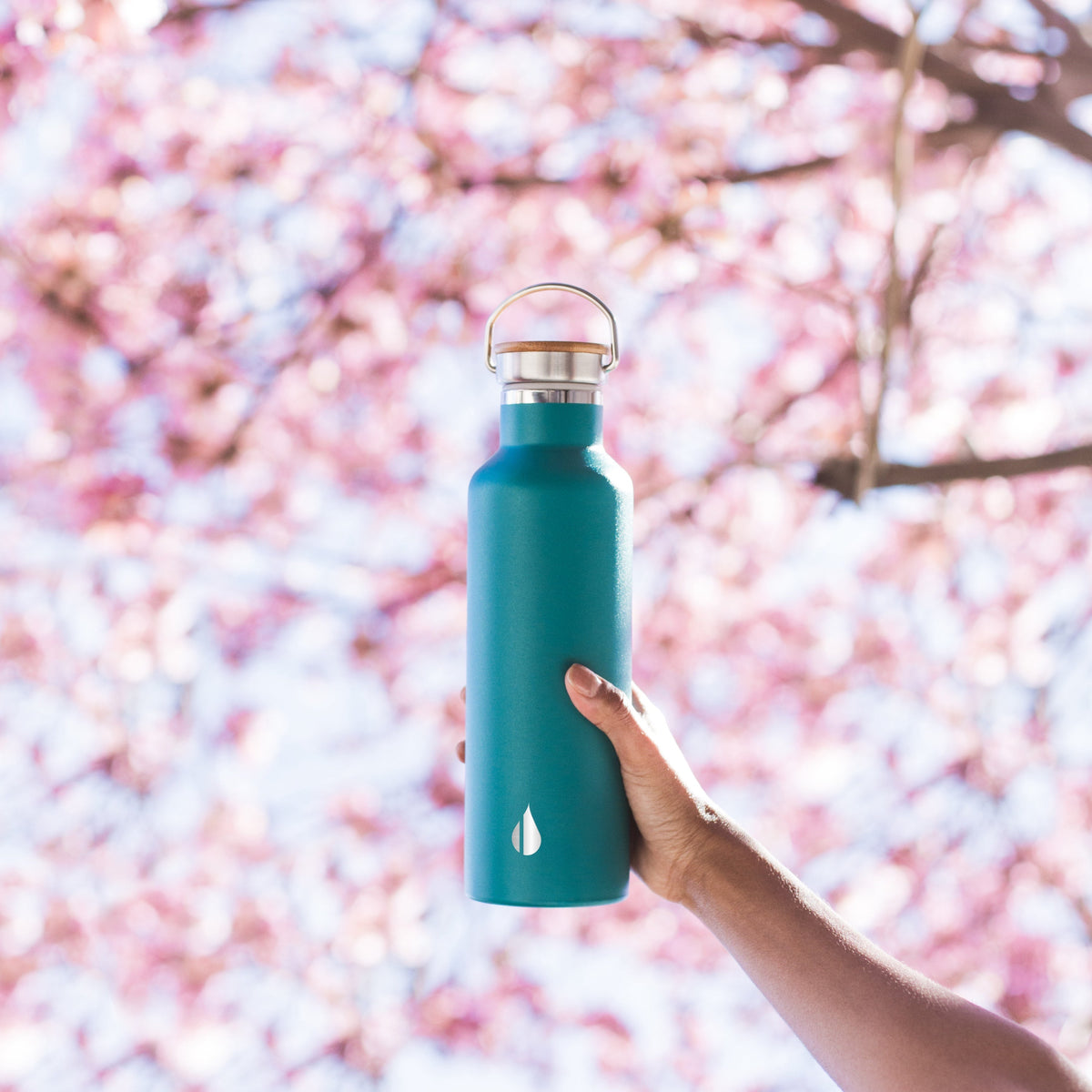 Everyday Home Classic Stainless Steel + Bamboo Lid Bottle for daily home and personal routines with general everyday essentials