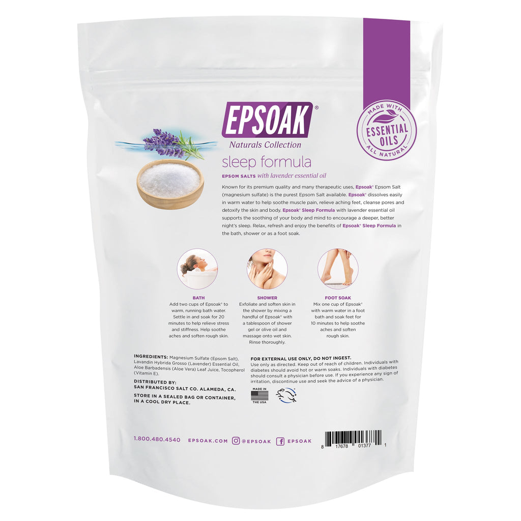 Home Essentials Epsom Salts - Everyday Sleep Formula for daily home and personal routines with bath body and hygiene