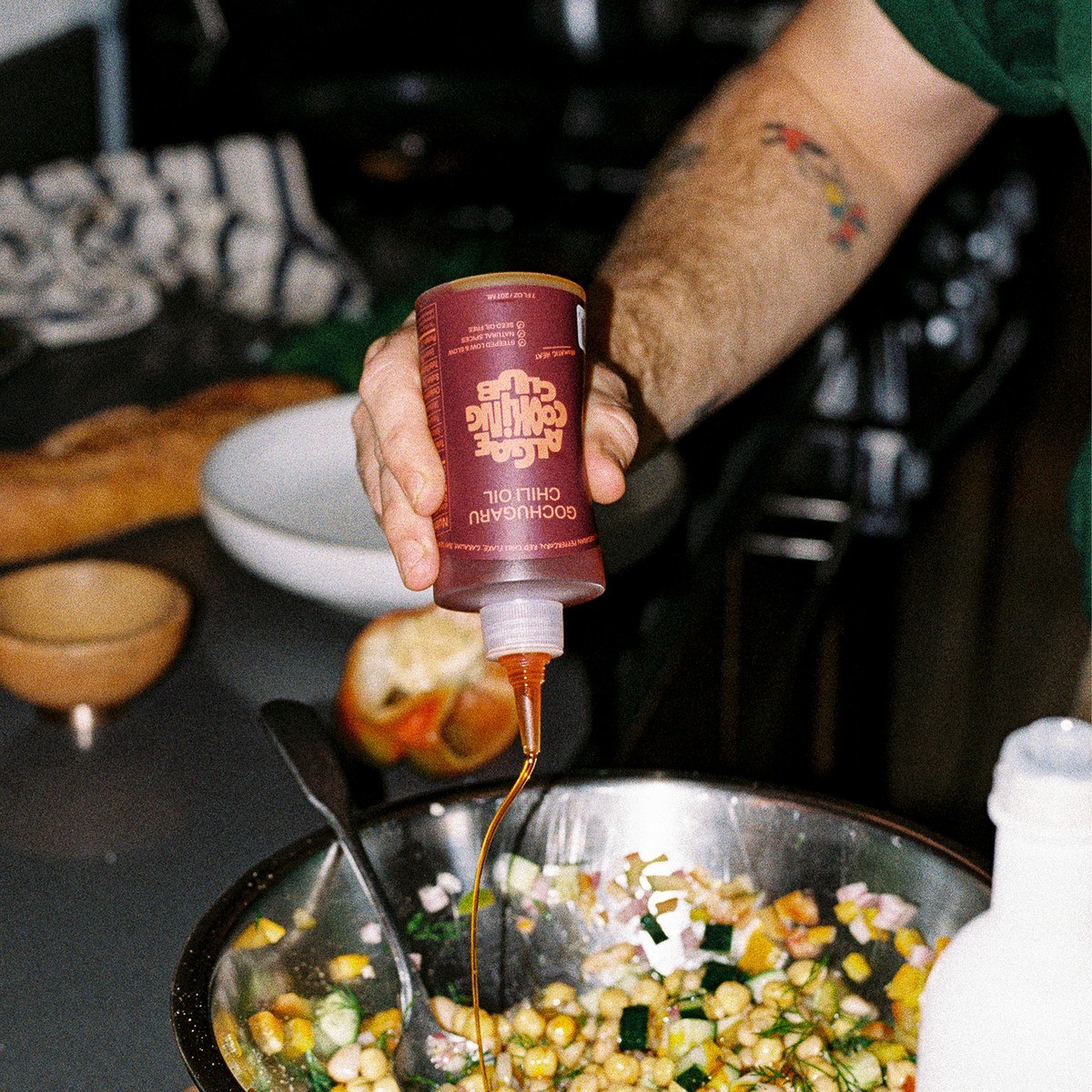 Practical Living Gochugaru Chili Oil for daily home and personal routines with pantry foods and beverages