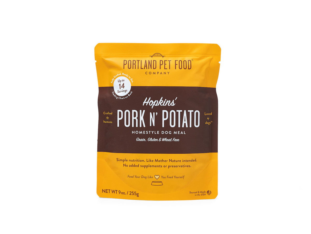 Daily Care Hopkins Pork N Potato Human-Grade Dog Meal, Mixer or Meal Topper, 9 oz Pouch - Single for daily home and personal routines with pet care treats and accessories