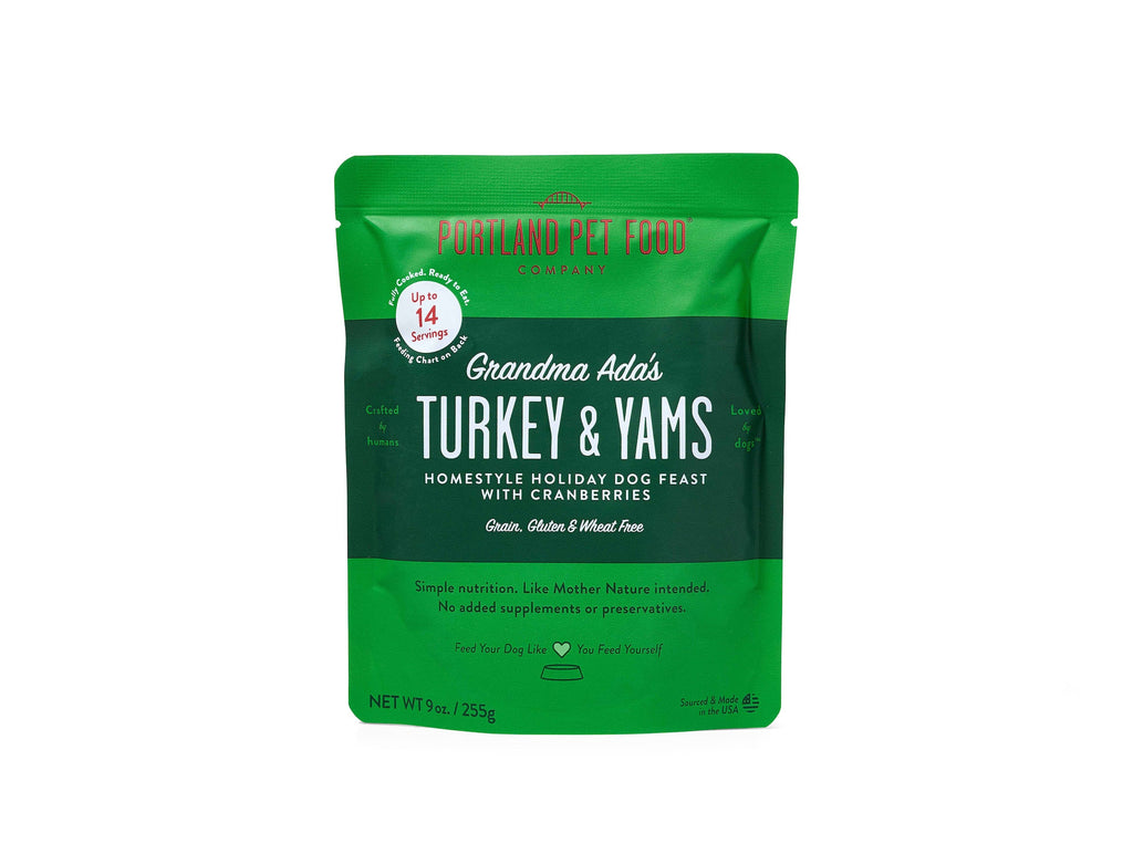 Home Essentials Grandma Ada s Turkey and Yams Human-Grade Dog Meal, Mixer or Meal Topper, 9 oz Pouch - Single for daily home and personal routines with pet care treats and accessories