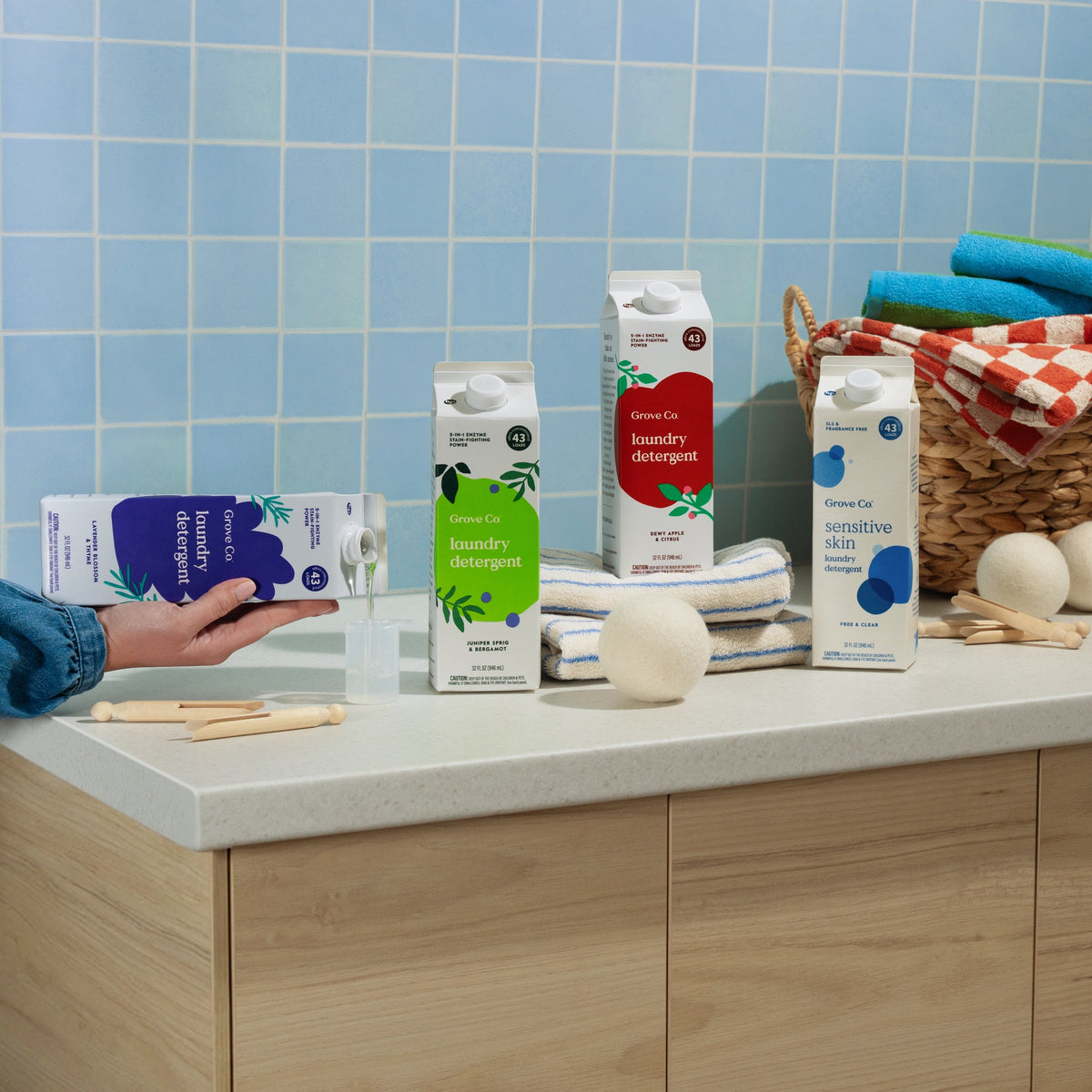 Everyday Home Laundry Detergent 5-in-1 Enzyme Stain Fighting Power for daily home and personal routines with cleaning laundry and paper products