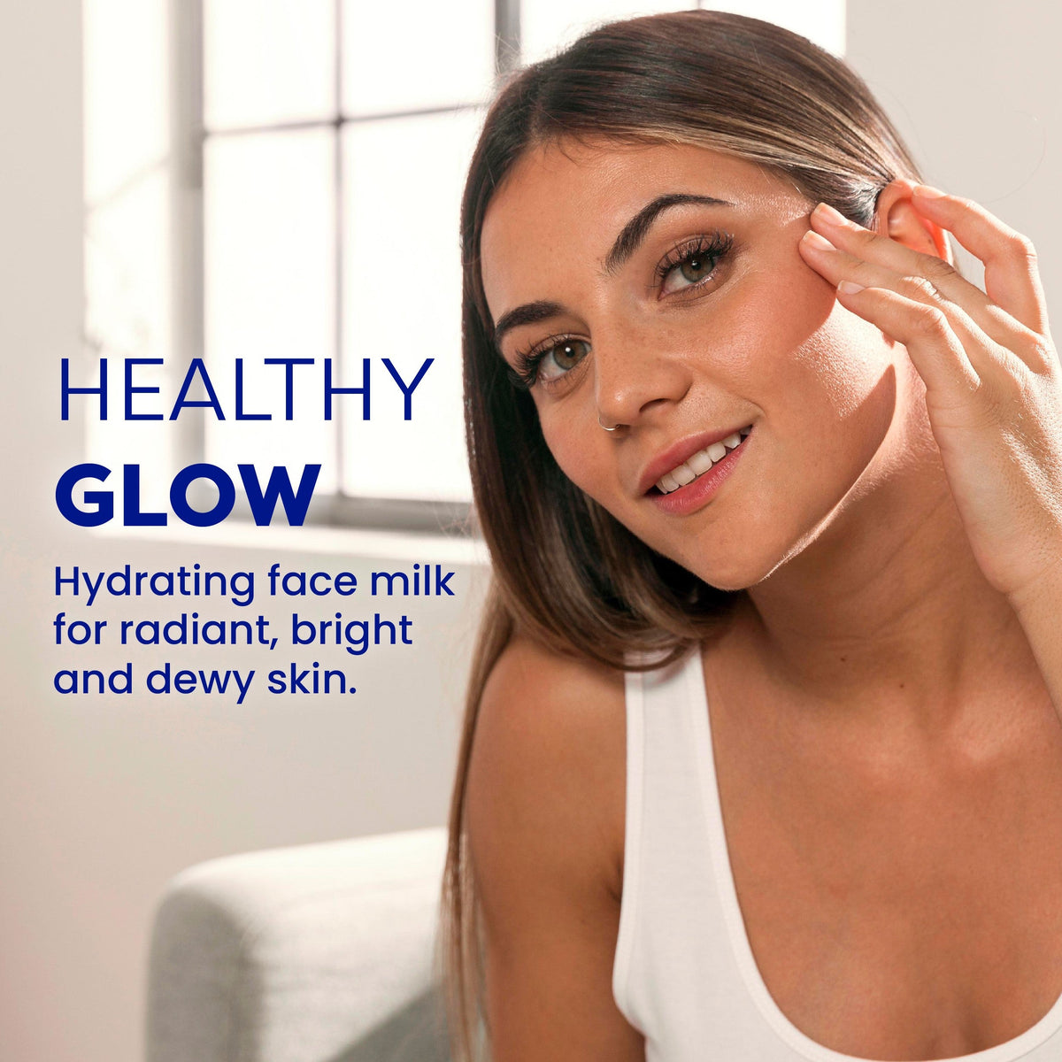 Routine Ready Glow Serum Face Milk for daily home and personal routines with facial skin and sun care