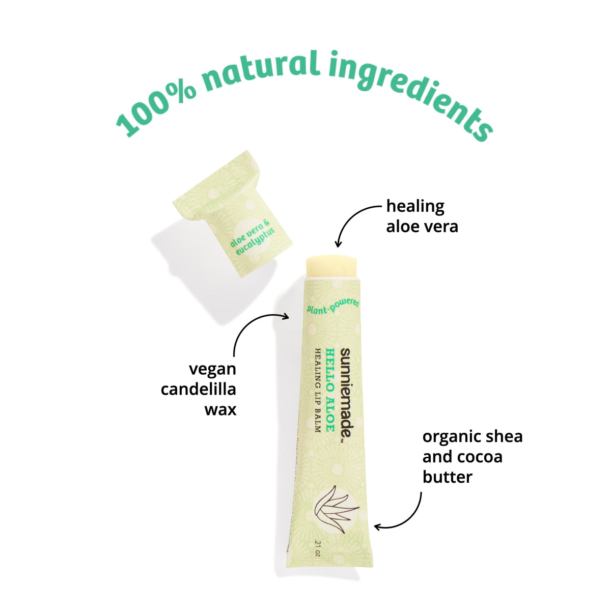 Home Essentials Healing Lip Balm - Hello Aloe for daily home and personal routines with facial skin and sun care