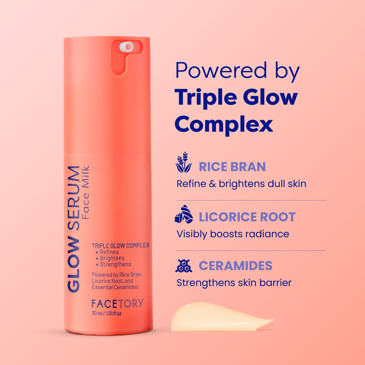Routine Ready Glow Serum Face Milk for daily home and personal routines with facial skin and sun care