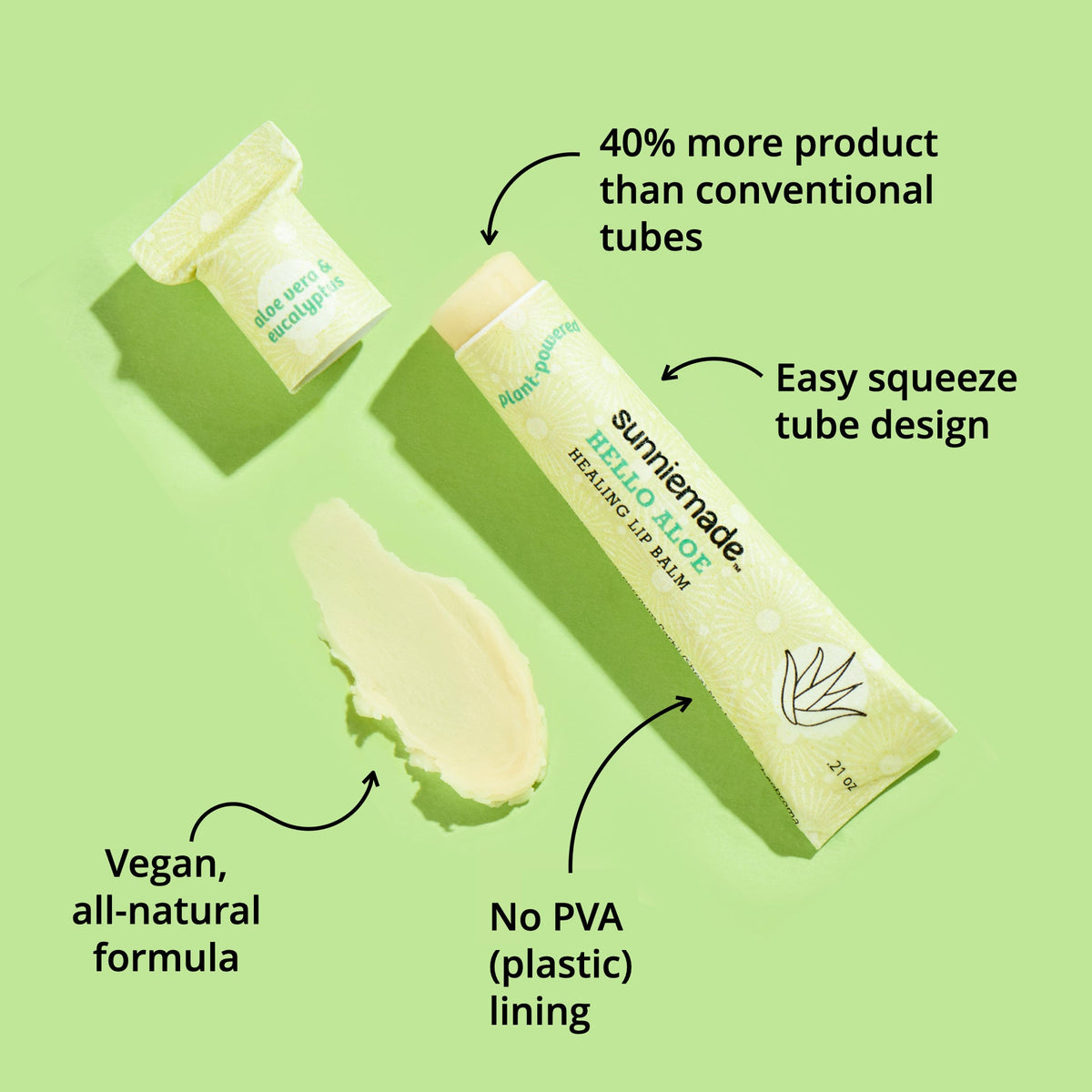 Home Essentials Healing Lip Balm - Hello Aloe for daily home and personal routines with facial skin and sun care