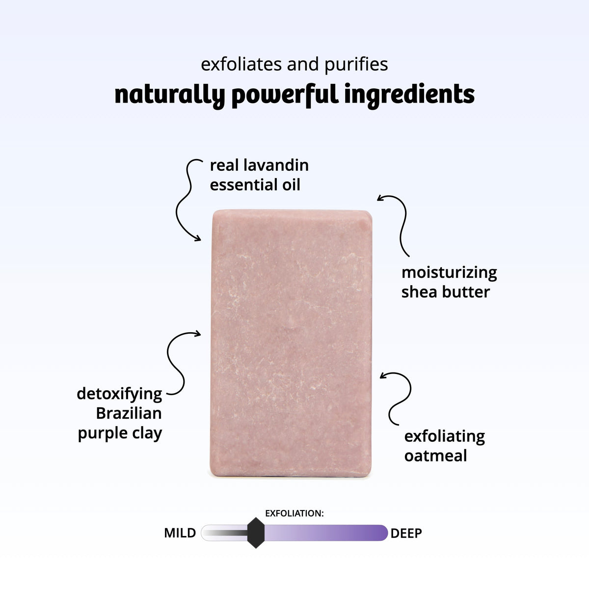 Home Essentials Exfoliating Body Bar Soap - Purple Rain for daily home and personal routines with bath body and hygiene