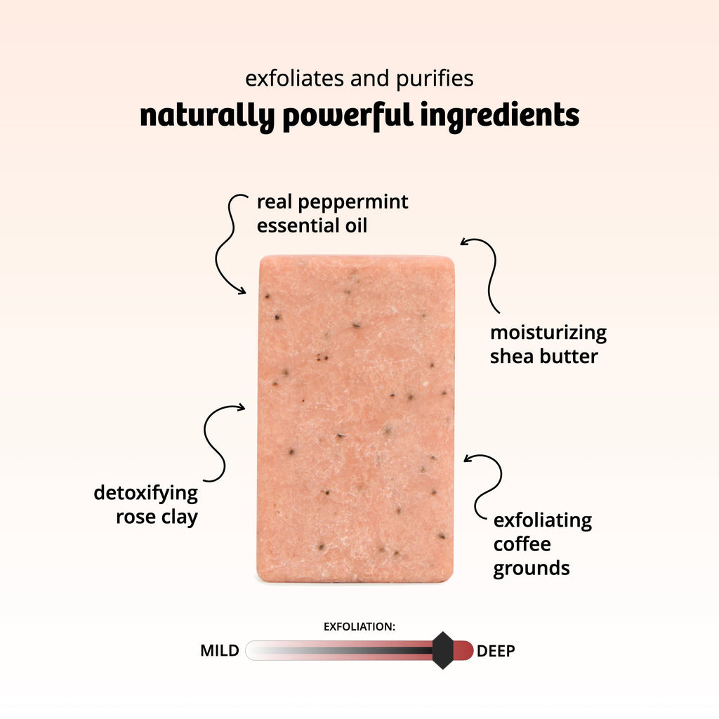 Routine Ready Exfoliating Body Bar Soap - Rise and Grind for daily home and personal routines with bath body and hygiene