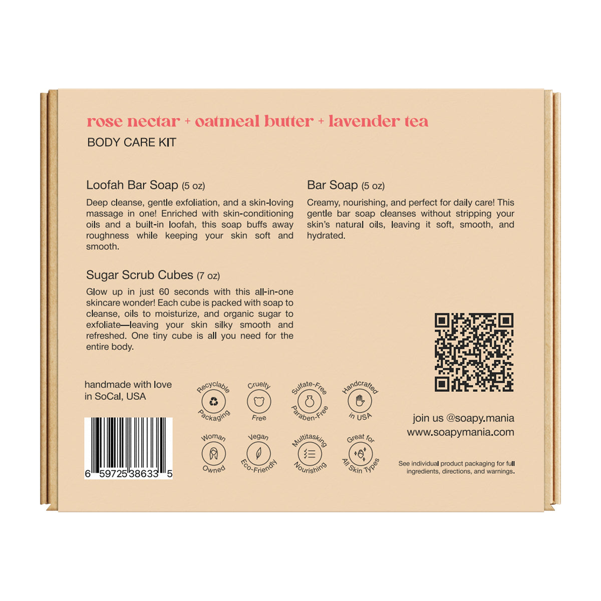 Daily Care Body Care Set - Cleanse + Exfoliate + Hydrate for daily home and personal routines with bath body and hygiene