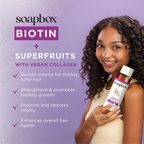 Practical Living Biotin and Superfruit Restore and Volumize Conditioner for daily home and personal routines with hair care