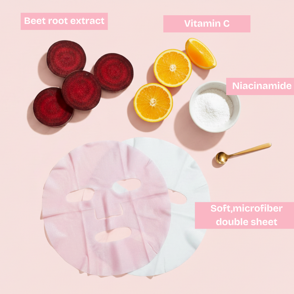 Everyday Home Girls Night Glow Face Sheet Masks for daily home and personal routines with facial skin and sun care