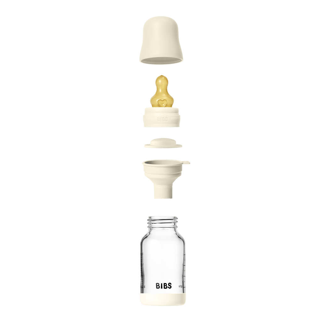 Practical Living Glass Baby Bottle with Natural Rubber Nipple Set - Slow Flow 0+ Months for daily home and personal routines with baby care and kids products