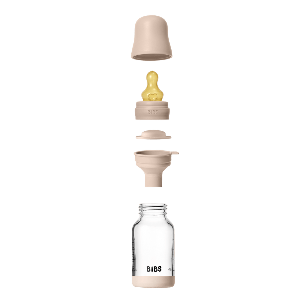 Practical Living Glass Baby Bottle with Natural Rubber Nipple Set - Slow Flow 0+ Months for daily home and personal routines with baby care and kids products
