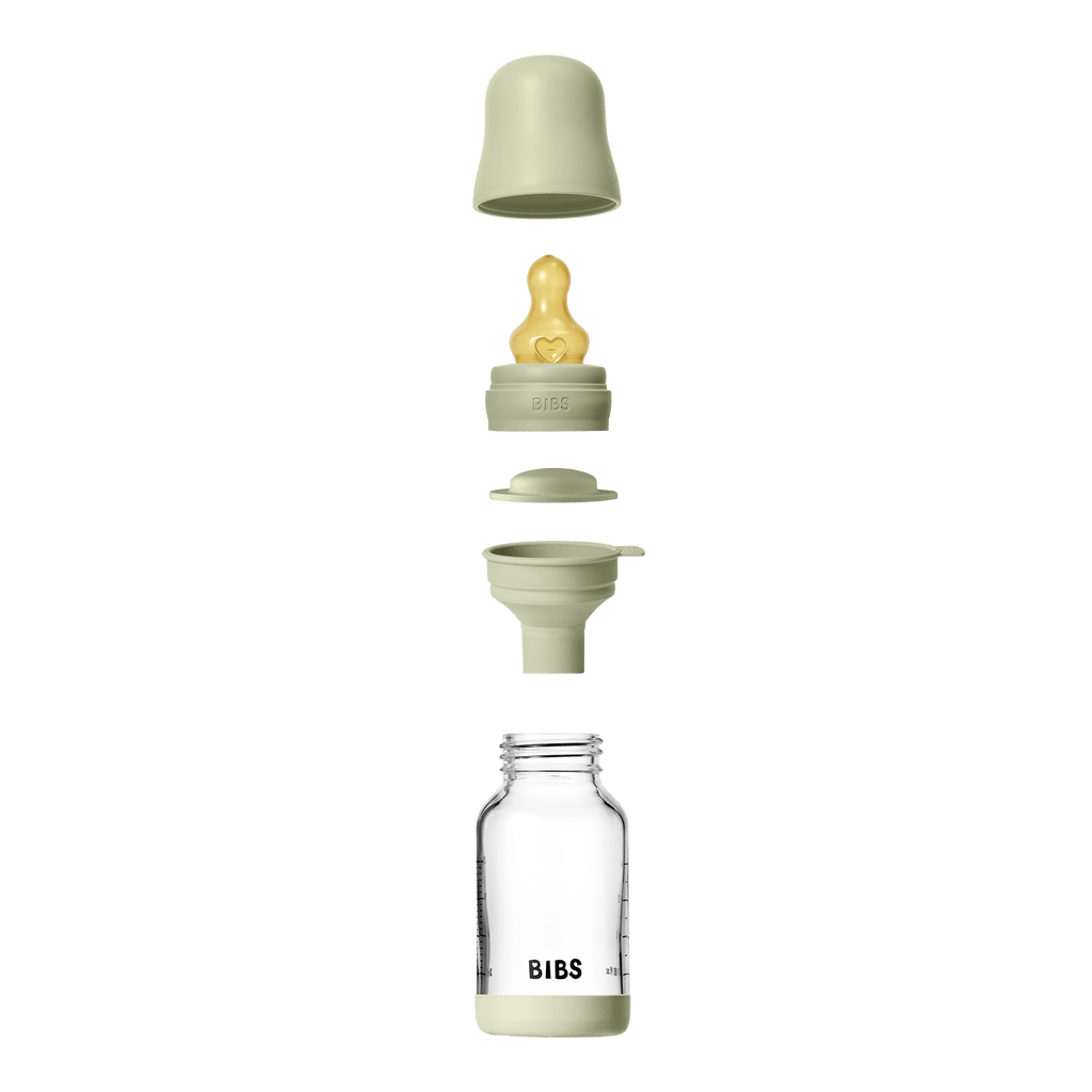 Practical Living Glass Baby Bottle with Natural Rubber Nipple Set - Slow Flow 0+ Months for daily home and personal routines with baby care and kids products