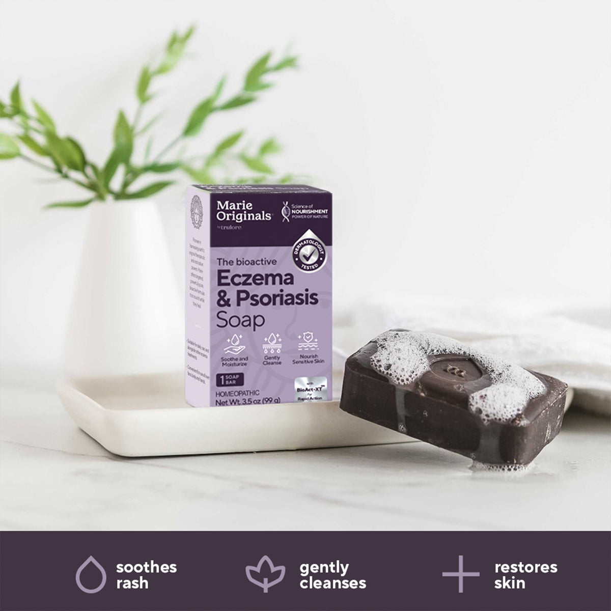 Home Essentials Eczema and Psoriasis Relief Soap for daily home and personal routines with bath body and hygiene