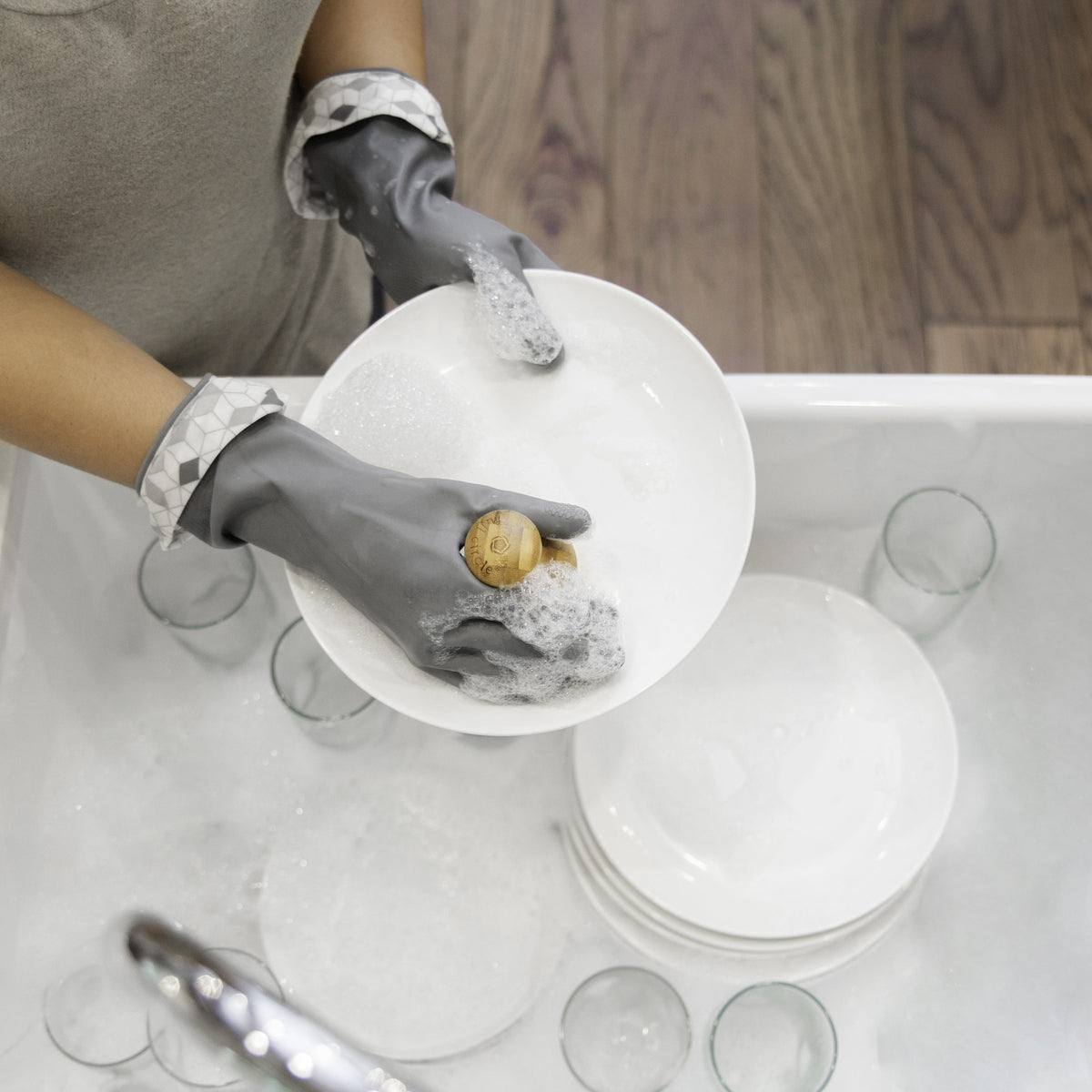 Practical Living High and Dry Cleaning Gloves for daily home and personal routines with cleaning laundry and paper products