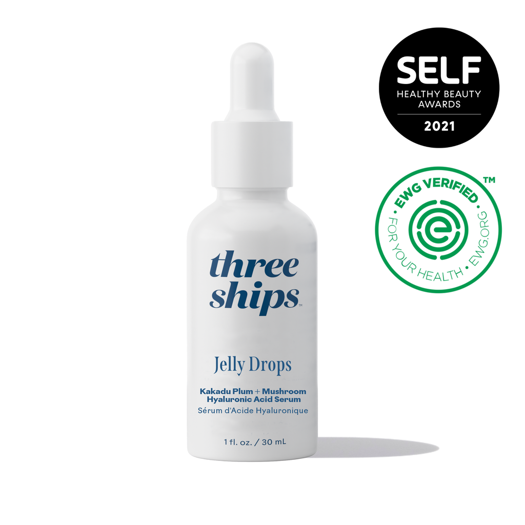 Home Essentials Jelly Drops Kakadu Plum + Mushroom Hyaluronic Acid Serum for daily home and personal routines with facial skin and sun care