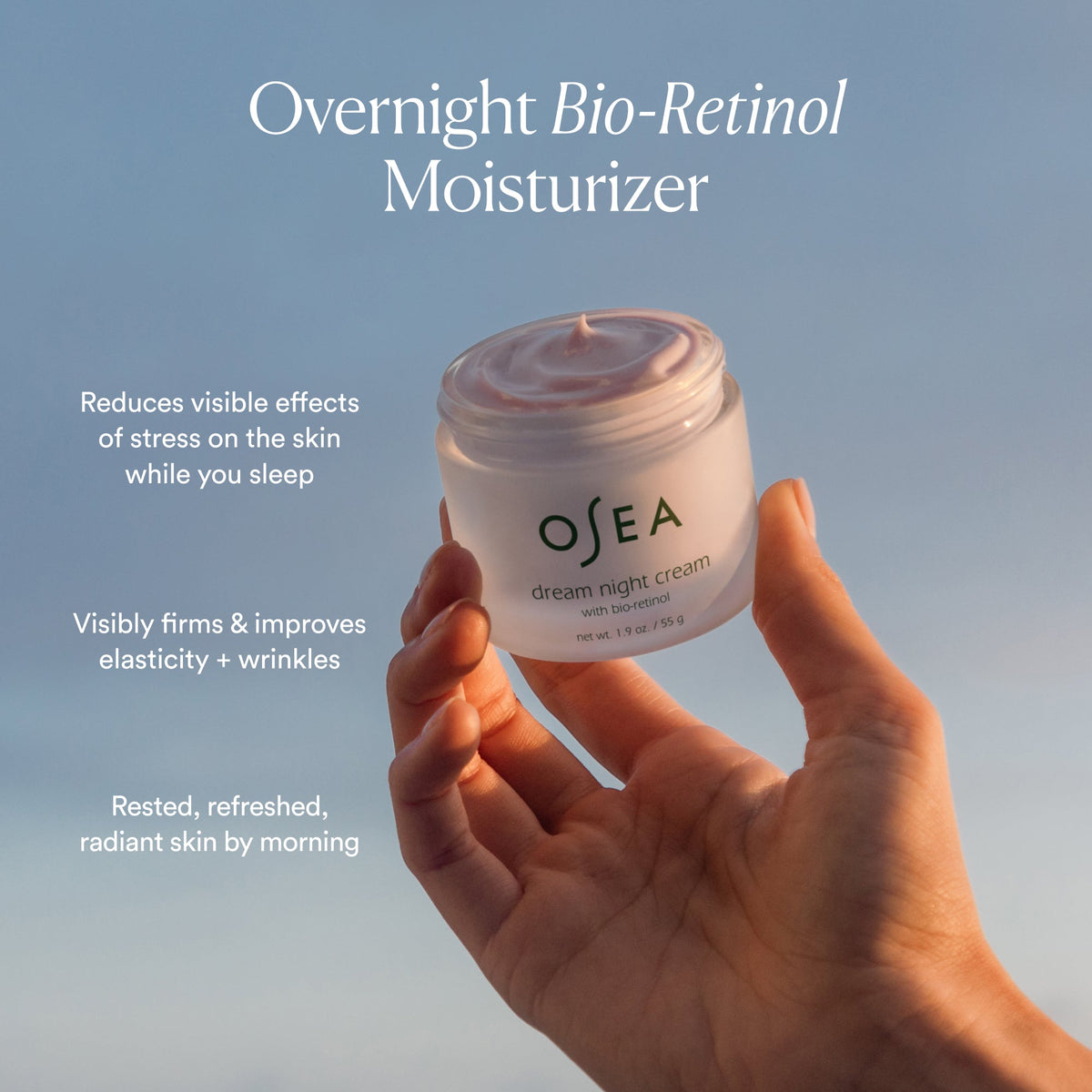 Routine Ready Dream Night Cream with Bio-Retinol for daily home and personal routines with facial skin and sun care