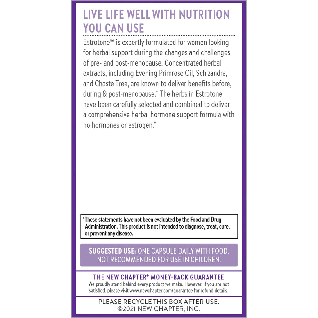 Home Essentials Estrotone Herbal Hormone Balance, Pre and Post Menopause for daily home and personal routines with general everyday essentials