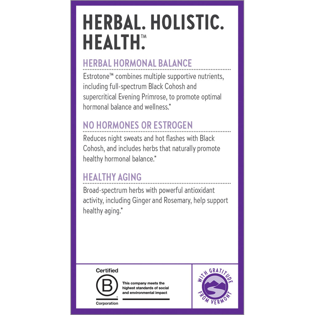 Home Essentials Estrotone Herbal Hormone Balance, Pre and Post Menopause for daily home and personal routines with general everyday essentials