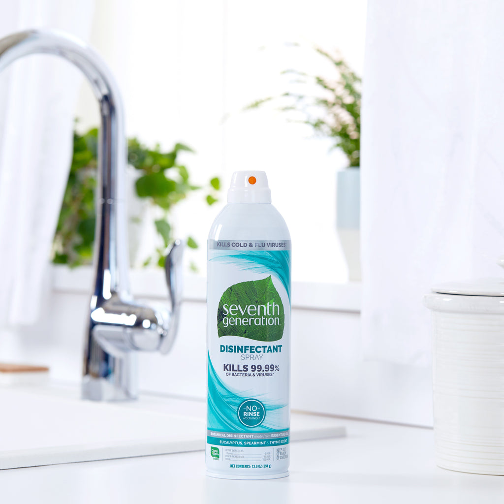 Routine Ready Disinfectant Spray for daily home and personal routines with cleaning laundry and paper products