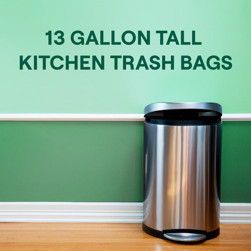 Home Essentials 13 Gal Tall Kitchen Drawstring Trash Bags for daily home and personal routines with cleaning laundry and paper products