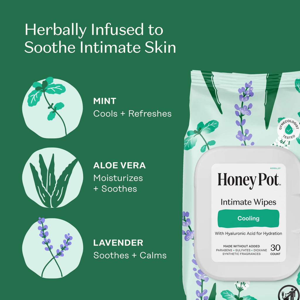 Everyday Home Cooling Intimate Wipes - Herbal Infusion for daily home and personal routines with general everyday essentials