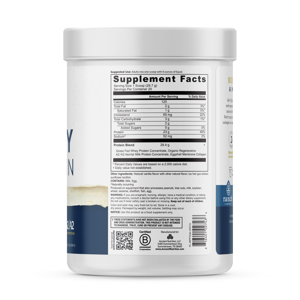 Daily Care Grassfed Whey Protein, Vanilla Bean Flavor for daily home and personal routines with general everyday essentials
