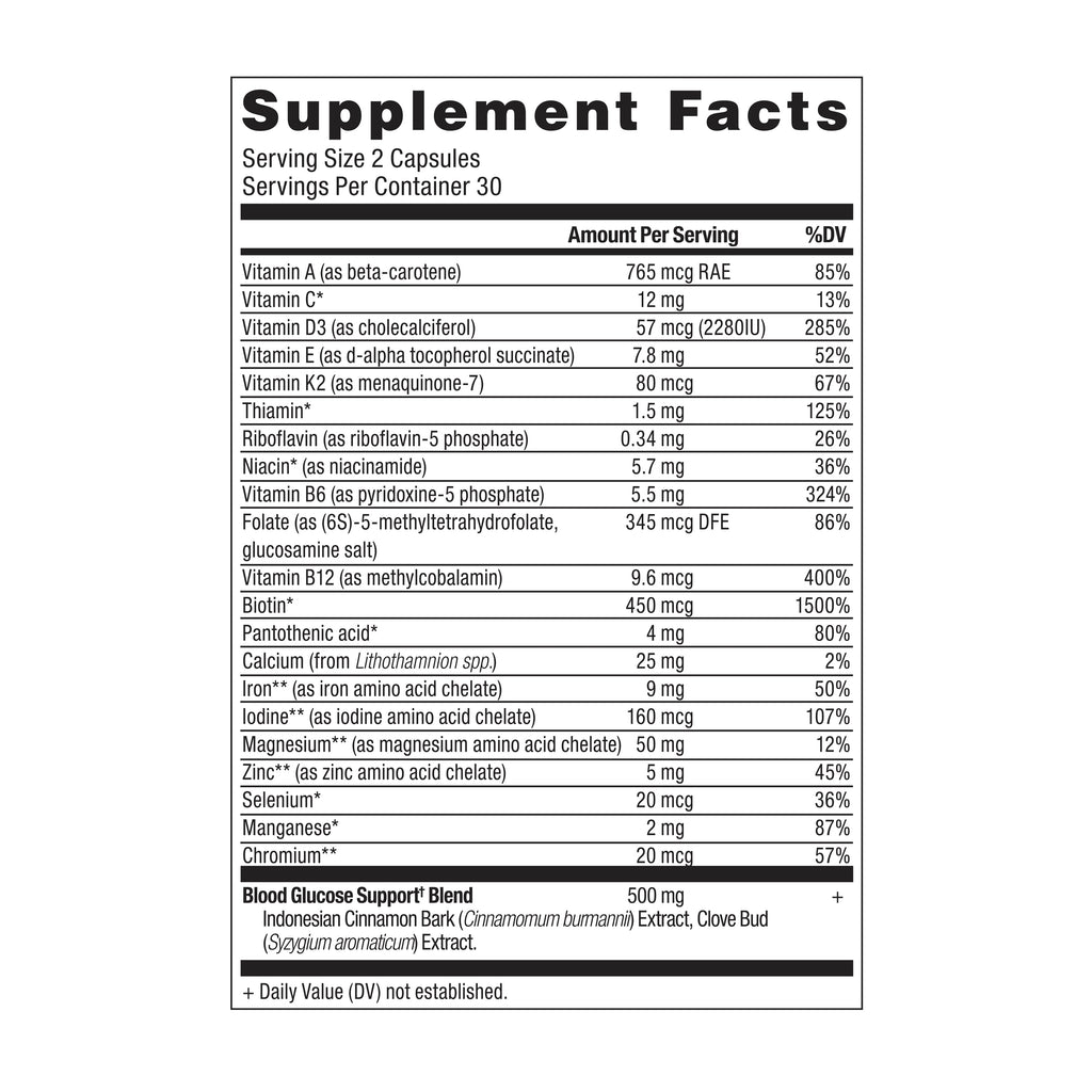 Routine Ready Ancient Multi Blood Sugar Support Capsules for daily home and personal routines with general everyday essentials