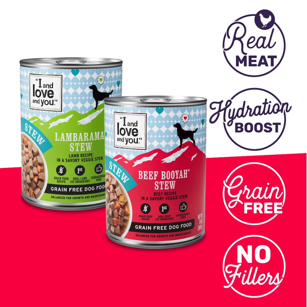 Routine Ready Baad Mooon On The Rise Stew Variety Pack - Beef + Lamb Stew, Grain included, Filler included, 13 oz, 6-Pack for daily home and personal routines with pet care treats and accessories