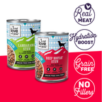 Routine Ready Baad Mooon On The Rise Stew Variety Pack - Beef + Lamb Stew, Grain included, Filler included, 13 oz, 6-Pack for daily home and personal routines with pet care treats and accessories