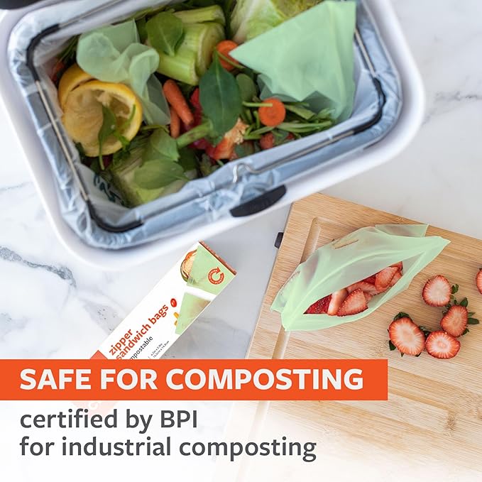 Everyday Home Compostable Zipper Snack Bags for daily home and personal routines with cookware food storage and kitchen tools